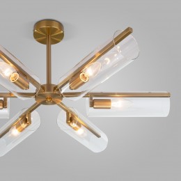 Потолочная люстра со стеклянными плафонами 70144/6 латунь Eurosvet