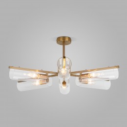 Потолочная люстра со стеклянными плафонами 70144/6 латунь Eurosvet