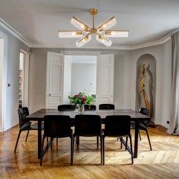 Потолочная люстра со стеклянными плафонами 70144/6 латунь Eurosvet