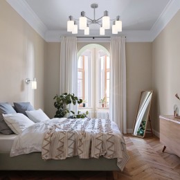 Потолочная люстра со стеклянными плафонами 70160/8 хром Eurosvet