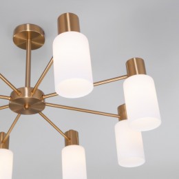 Потолочная люстра со стеклянными плафонами 70160/8 латунь Eurosvet