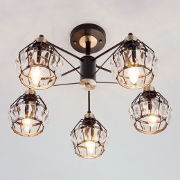 Потолочная люстра в стиле лофт 70075/5 черный Eurosvet