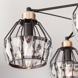 Потолочная люстра в стиле лофт 70075/5 черный Eurosvet