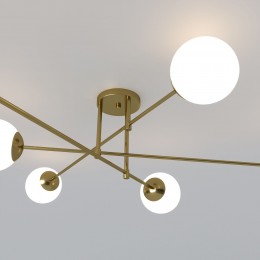 Потолочный светильник со стеклянными плафонами 30181/6 латунь Eurosvet