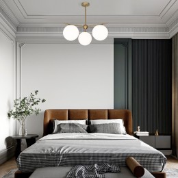 Потолочный светильник со стеклянными плафонами 60147/3 латунь Eurosvet