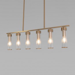 Потолочный светильник со стеклянными плафонами 60166 латунь Eurosvet