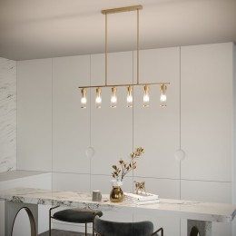 Потолочный светильник со стеклянными плафонами 60166 латунь Eurosvet