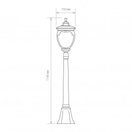 Andromeda F белое золото уличный светильник на столбе IP44 GLYF-8024F Elektrostandard