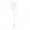 Talli F черный уличный светильник на столбе IP44 GL 3002F Elektrostandard