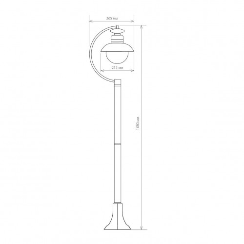 Talli F черный уличный светильник на столбе IP44 GL 3002F Elektrostandard