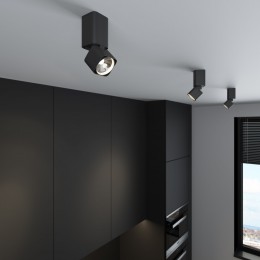 Светильник потолочный светодиодный Cubus 10W 4000K чёрный 25043/LED Elektrostandard