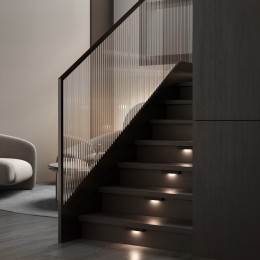 Светодиодная накладная подсветка для лестниц 40163/LED 3000К черный IP65 40163/LED Elektrostandard