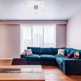 Светодиодный потолочный светильник 90056/5 хром Eurosvet