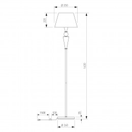 Торшер с декором из керамики 109014 Eurosvet