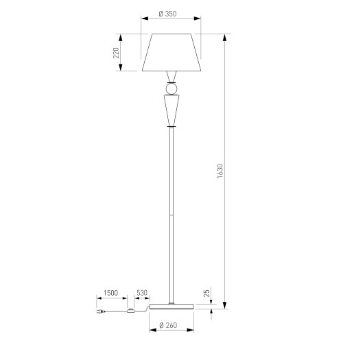 Торшер с декором из керамики 109014 Eurosvet