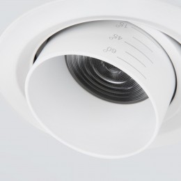 Встраиваемый светодиодный светильник с регулировкой угла освещения Zoom 15W 3000K белый 9920 LED Elektrostandard