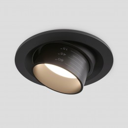 Встраиваемый светодиодный светильник с регулировкой угла освещения Zoom 15W 4200K черный 9920 LED Elektrostandard