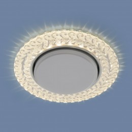 Встраиваемый точечный светильник с LED подсветкой 3027 GX53 CL прозрачный Elektrostandard