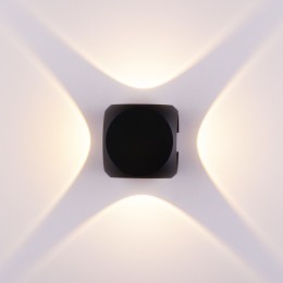 Уличный настенный светодиодный светильник CUBE черный 1504 TECHNO LED черный Elektrostandard