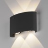Уличный настенный светодиодный светильник TWINKY DOUBLE черный 1555 TECHNO LED черный Elektrostandard
