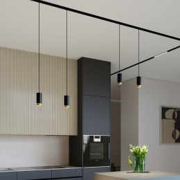 Basic System Nubis Трековый светильник GU10 черный/золото 85021/01 Elektrostandard