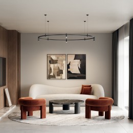 Esthetic Magnetic Шинопровод Round черный Ø1500 85217/00 Elektrostandard