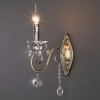 Классическое бра с хрусталем 10104/1 античная бронза/прозрачный хрусталь Strotskis Eurosvet