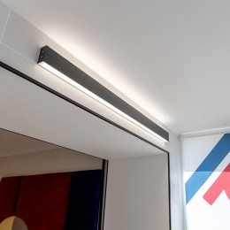 Линейный светодиодный накладной двусторонний светильник 128см 50Вт 6500К черная шагрень 101-100-40-128 Elektrostandard Pro