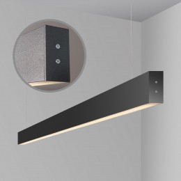 Линейный светодиодный подвесной двусторонний светильник 128см 50Вт 3000К черная шагрень 101-200-40-128 Elektrostandard Pro