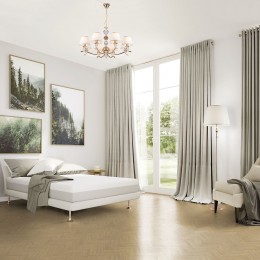 Напольный светильник с тканевым абажуром 01072/1 золото Eurosvet