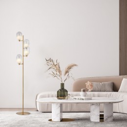 Напольный светильник со стеклянными плафонами 01161/4 латунь Eurosvet