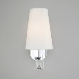 НАСТЕННЫЙ СВЕТИЛЬНИК С ТКАНЕВЫМ АБАЖУРОМ 60137/1 хром Eurosvet