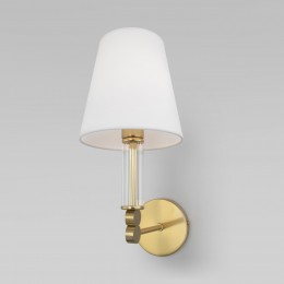 НАСТЕННЫЙ СВЕТИЛЬНИК С ТКАНЕВЫМ АБАЖУРОМ 60145/1 латунь Eurosvet