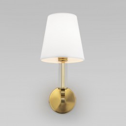 НАСТЕННЫЙ СВЕТИЛЬНИК С ТКАНЕВЫМ АБАЖУРОМ 60145/1 латунь Eurosvet