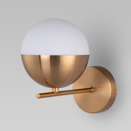 НАСТЕННЫЙ СВЕТИЛЬНИК СО СТЕКЛЯННЫМ ПЛАФОНОМ 70129/1 латунь Eurosvet