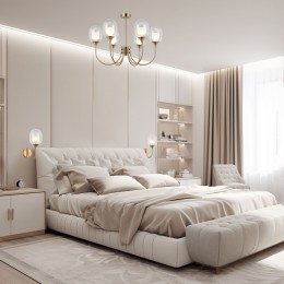 НАСТЕННЫЙ СВЕТИЛЬНИК СО СТЕКЛЯННЫМ ПЛАФОНОМ 70218/1 латунь Eurosvet