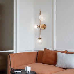 Настенный светильник со стеклянными плафонами 50383/3 латунь Eurosvet