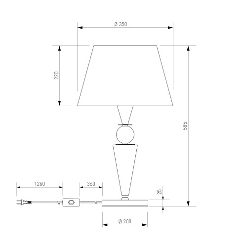 Настольный светильник с керамикой 108014 Eurosvet