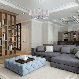 Подвесная люстра с тканевыми абажурами 60079/8 хром Eurosvet