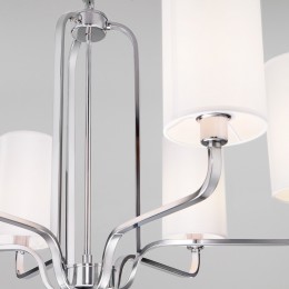 Подвесная люстра с тканевыми абажурами 60128/6 хром Eurosvet