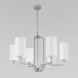 Подвесная люстра с тканевыми абажурами 60128/6 хром Eurosvet