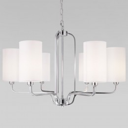 Подвесная люстра с тканевыми абажурами 60128/6 хром Eurosvet