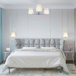 Подвесная люстра с тканевыми абажурами 60155/3 хром Eurosvet