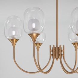 Подвесная люстра со стеклянными плафонами 70217/6 латунь Eurosvet