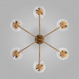 Подвесная люстра со стеклянными плафонами 70217/6 латунь Eurosvet