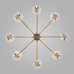 Подвесная люстра со стеклянными плафонами 70217/8 латунь Eurosvet