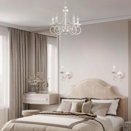 Подвесная люстра в классическом стиле 22404/5 белый с золотом Eurosvet