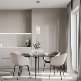 Подвесной светильник со стеклянным плафоном 50001/1 хром Eurosvet