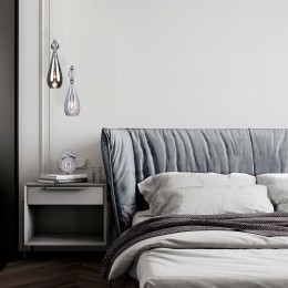 Подвесной светильник со стеклянным плафоном 50202/1 дымчатый Eurosvet