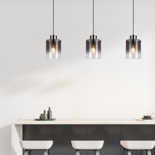 Подвесной светильник со стеклянным плафоном 50227/1 дымчатый Eurosvet